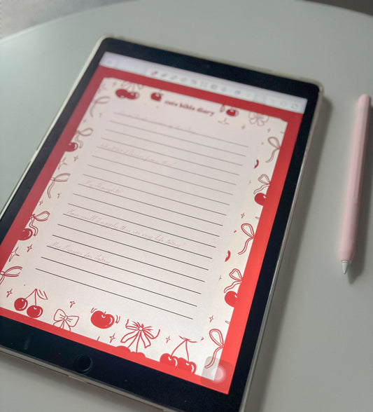 Daily Bread Diary – Aesthetic Christian Printable Planner Page for Bible Study & Devotionals