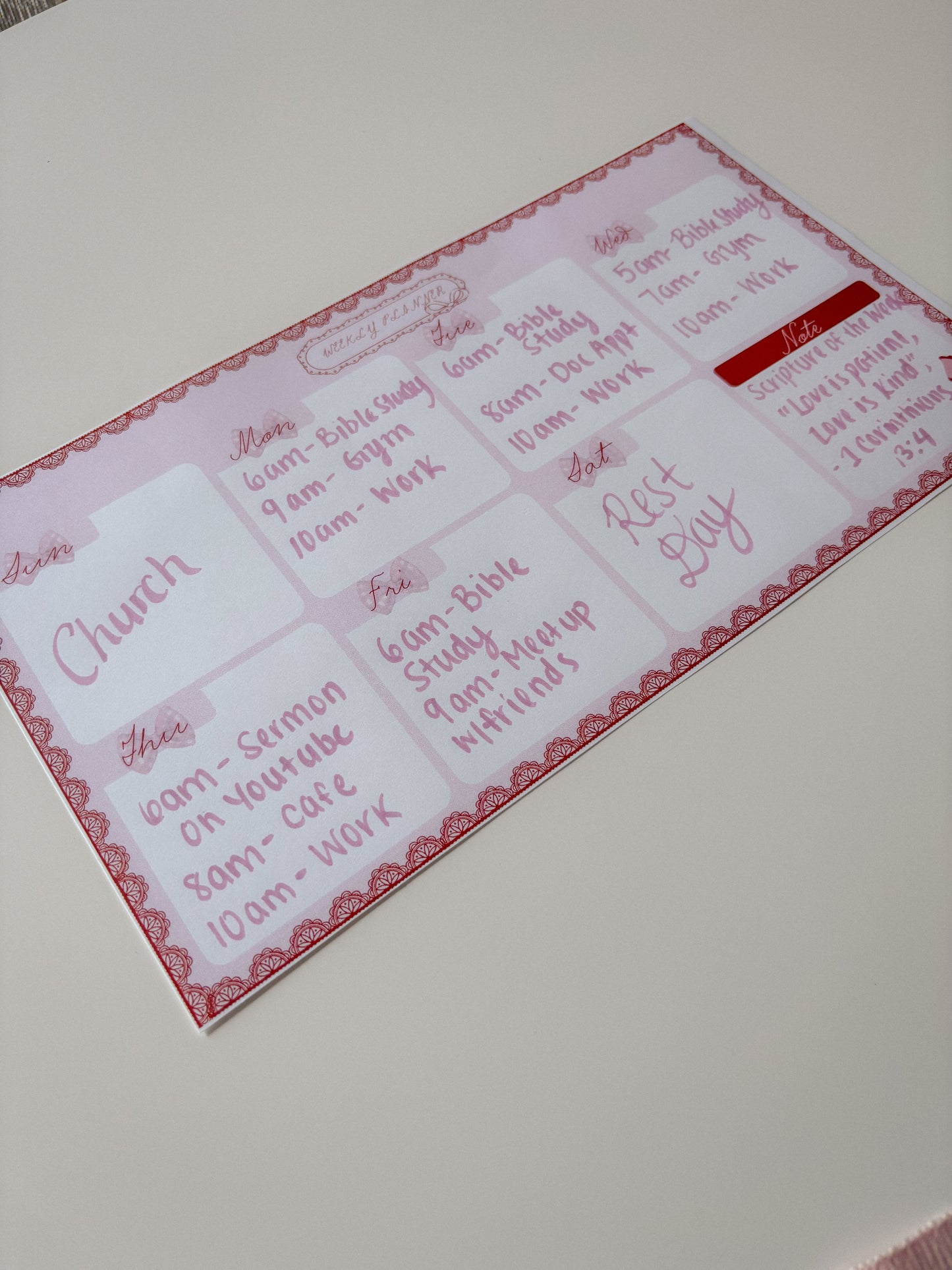 Gracefully Planned Weekly Calendar – Aesthetic Christian Printable Planner for Faith & Productivity