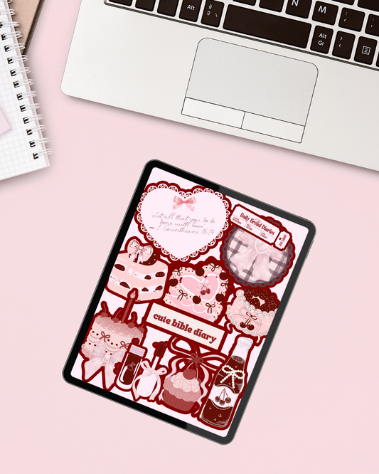 Cherry Verse Kindle Print – Aesthetic Christian Digital Insert for Kindle & E-Readers