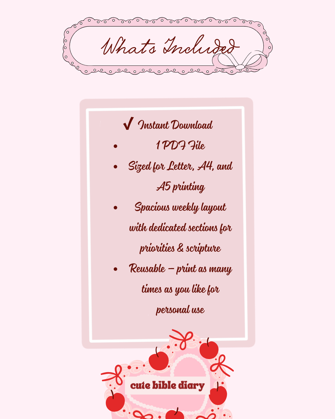 Gracefully Planned Weekly Calendar – Aesthetic Christian Printable Planner for Faith & Productivity